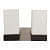 Silver Glass Wall Sconces Lights- 1775-2W - Without Bulb - bottom_view