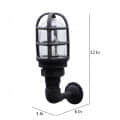 Black Metal Outdoor Wall Light OZW-1112-Outdoor - Without Bulb - left_view