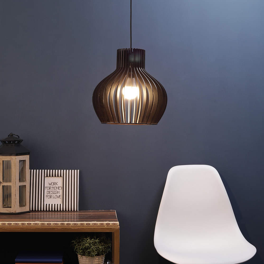 Black Metal Single Hanging Light- RA-401-HL-BK - Without Bulb - photo
