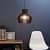 Black Metal Single Hanging Light- RA-401-HL-BK - Without Bulb - front_view