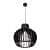 Black Metal Single Hanging Light- RA-401-HL-BK - Without Bulb - right_view