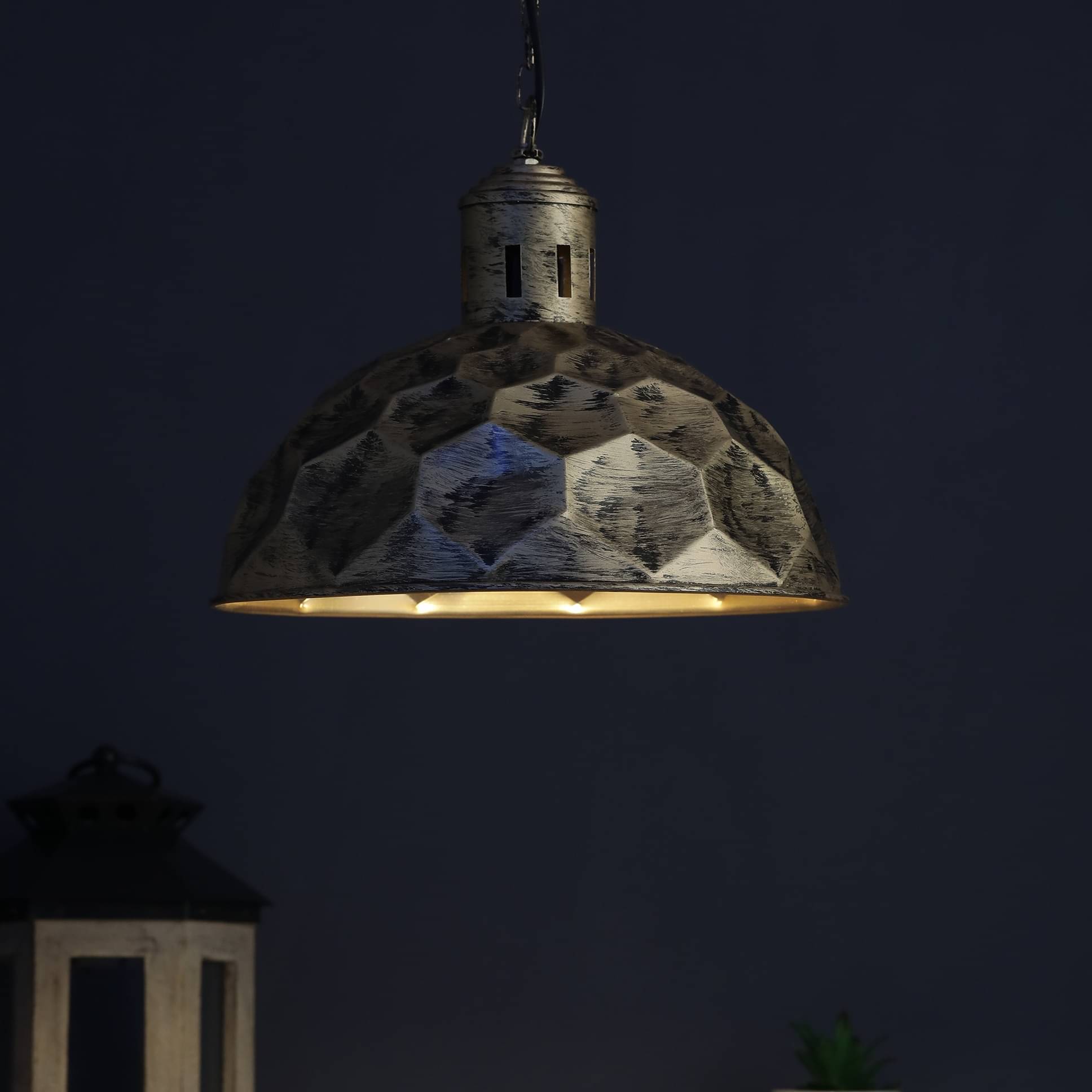 Gold Metal Single Hanging Lights- KATORA-HL-AB - without Bulb