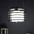 Brown Wood 12inch 3 Light Chandelier- without Bulb - rear_view