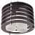 Brown Wood 12inch 3 Light Chandelier- without Bulb - bottom_view