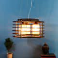 Brown Wood 16inch 3 Light Chandelier -without Bulb - photo