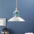 Apollo White Metal Hanging Light  - without Bulb - top_view