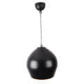 Black Gold Metal Hanging Light- Bk-Helmet-Gd - without Bulb - left_view