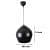Black Gold Metal Hanging Light- Bk-Helmet-Gd - without Bulb - right_view