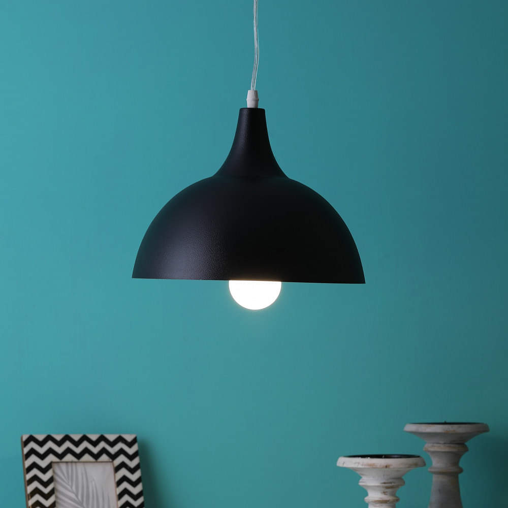 Black Yellow Metal Hanging Light M-4-BK-YL - without Bulb - photo