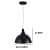 Black Yellow Metal Hanging Light M-4-BK-YL - without Bulb - bottom_view