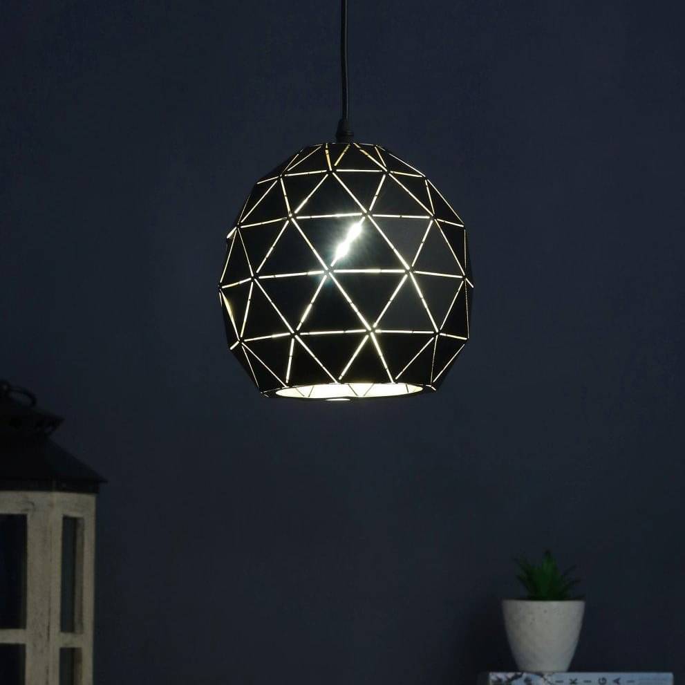 Black Gold Metal Hanging Light Without Bulb