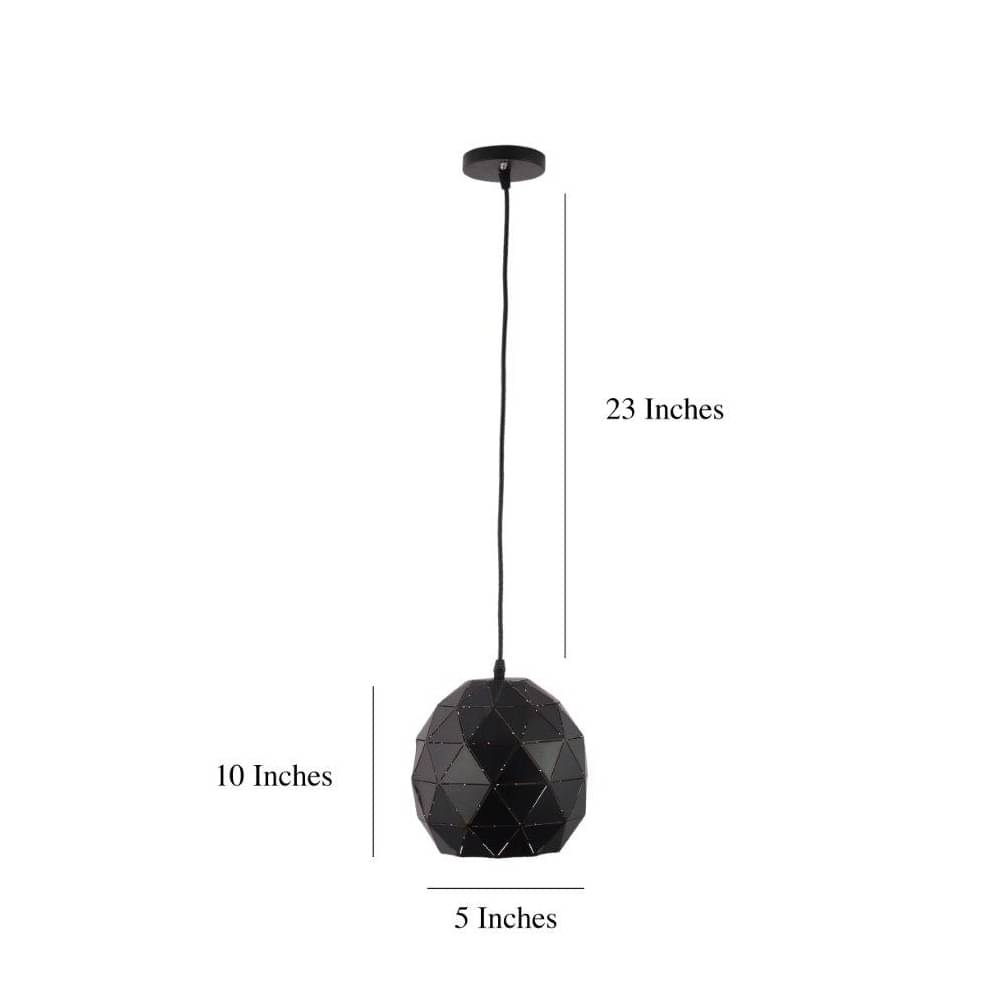Black Gold Metal Hanging Light Without Bulb