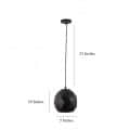 Black Gold Metal Hanging Light Without Bulb - right_view