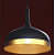 Indoor Hanging Light (Matt Black & Gold) E27 Holder ( Without Lamp ) - photo