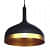 Indoor Hanging Light (Matt Black & Gold) E27 Holder ( Without Lamp ) - front_view