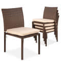 Stackable Outdoor Patio Wicker 4 Chairs Set - photo