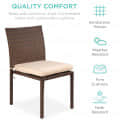 Stackable Outdoor Patio Wicker 4 Chairs Set - front_view