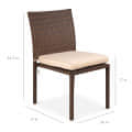 Stackable Outdoor Patio Wicker 4 Chairs Set - left_view