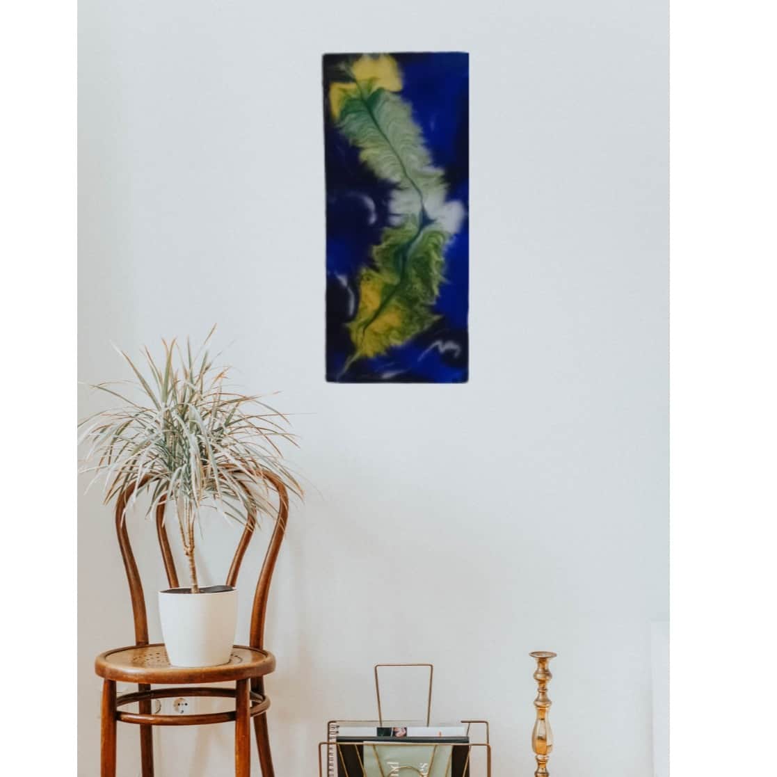Epoxy Resin Wall Art (9 x 20 Inch) - rear_view