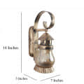 Gold Metal Wall Light - without Bulb - rear_view
