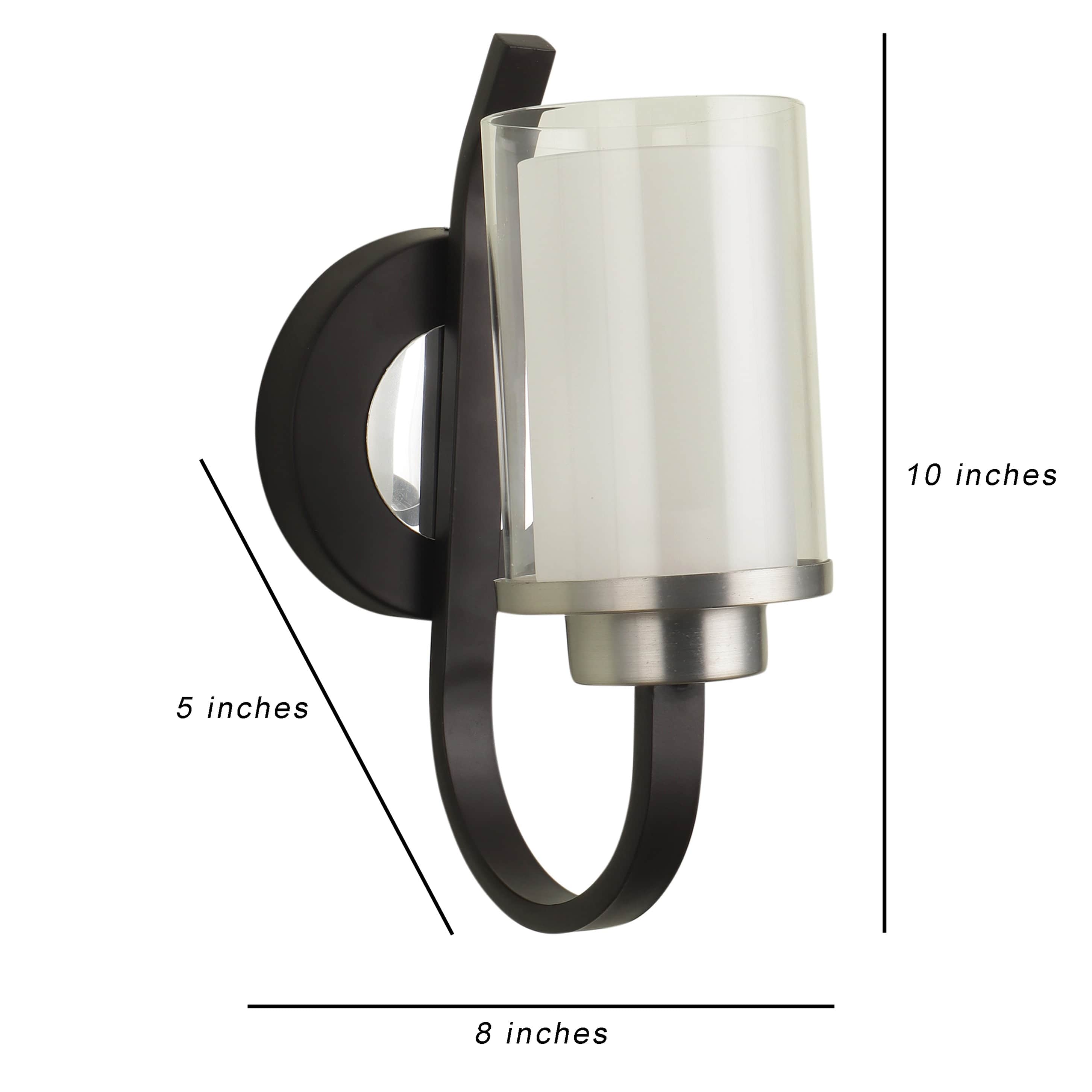 Black Glass Wall Sconces-  without Bulb - rear_view