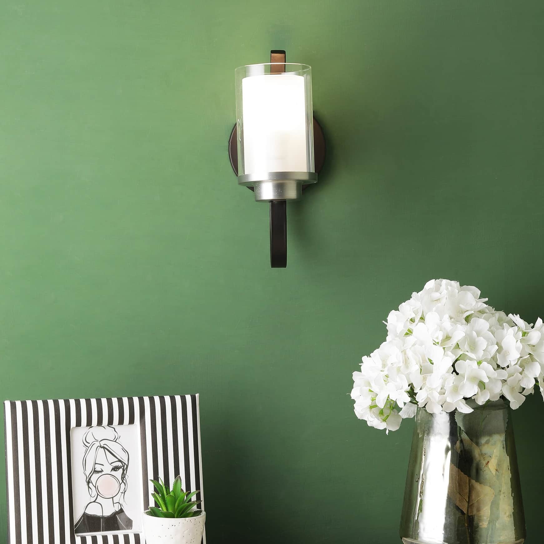 Black Glass Wall Sconces-  without Bulb - left_view
