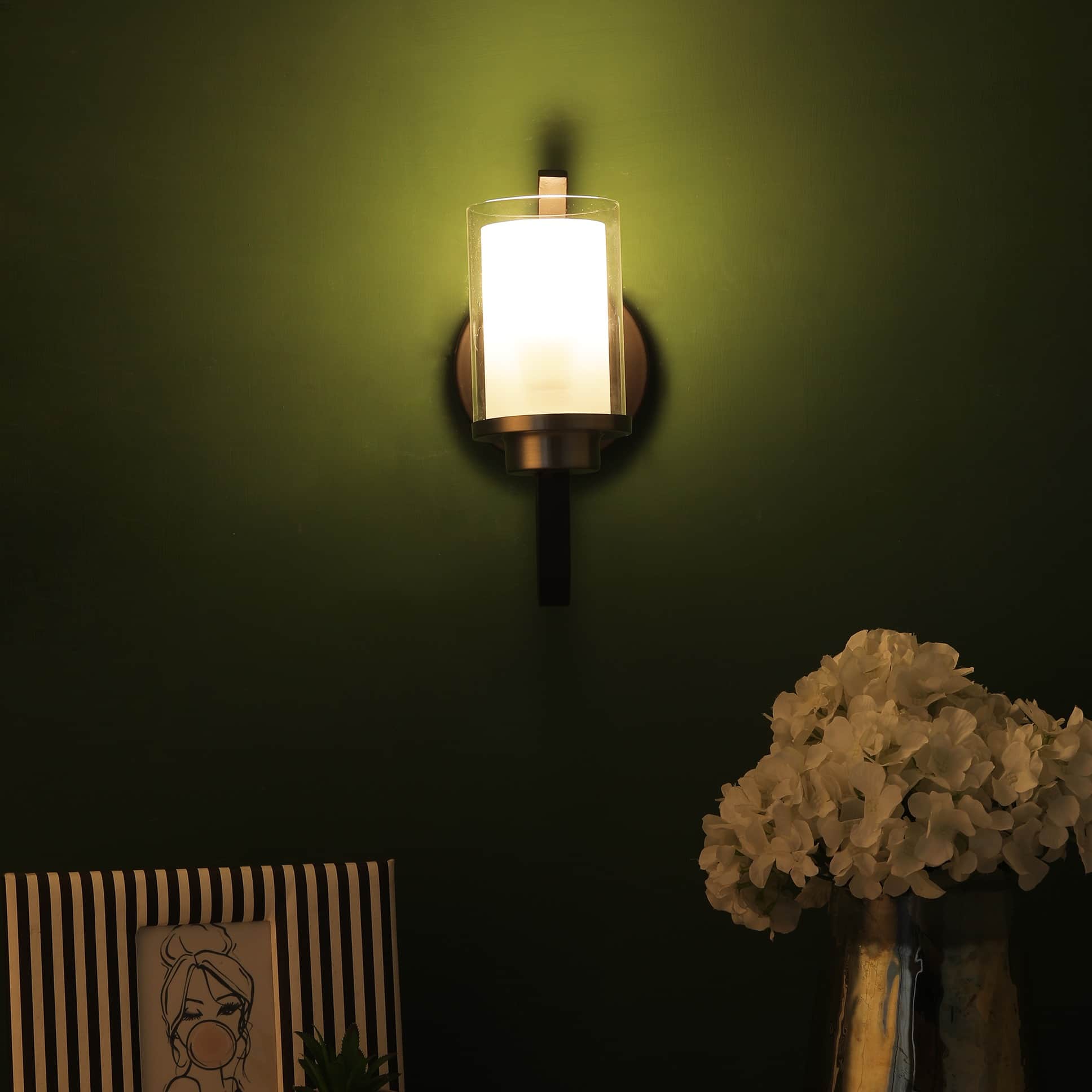 Black Glass Wall Sconces-  without Bulb - bottom_view