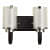 Black Glass Wall Sconces - without Blub - front_view