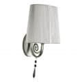 White Silver Fabric Wall Lights - S-125-1W - without Bulb - photo