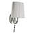 White Silver Fabric Wall Lights - S-125-1W - without Bulb - photo