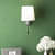 White Silver Fabric Wall Lights - S-125-1W - without Bulb - rear_view