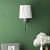 White Silver Fabric Wall Lights - S-125-1W - without Bulb - left_view