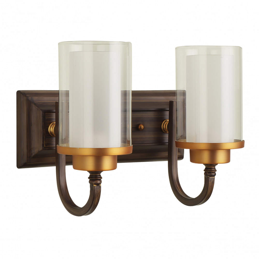 Brown Glass Wall Sconces - S-178-2W - without Bulb - photo