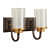 Brown Glass Wall Sconces - S-178-2W - without Bulb - photo