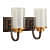 Brown Glass Wall Sconces - S-178-2W - without Bulb - front_view
