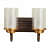 Brown Glass Wall Sconces - S-178-2W - without Bulb - top_view