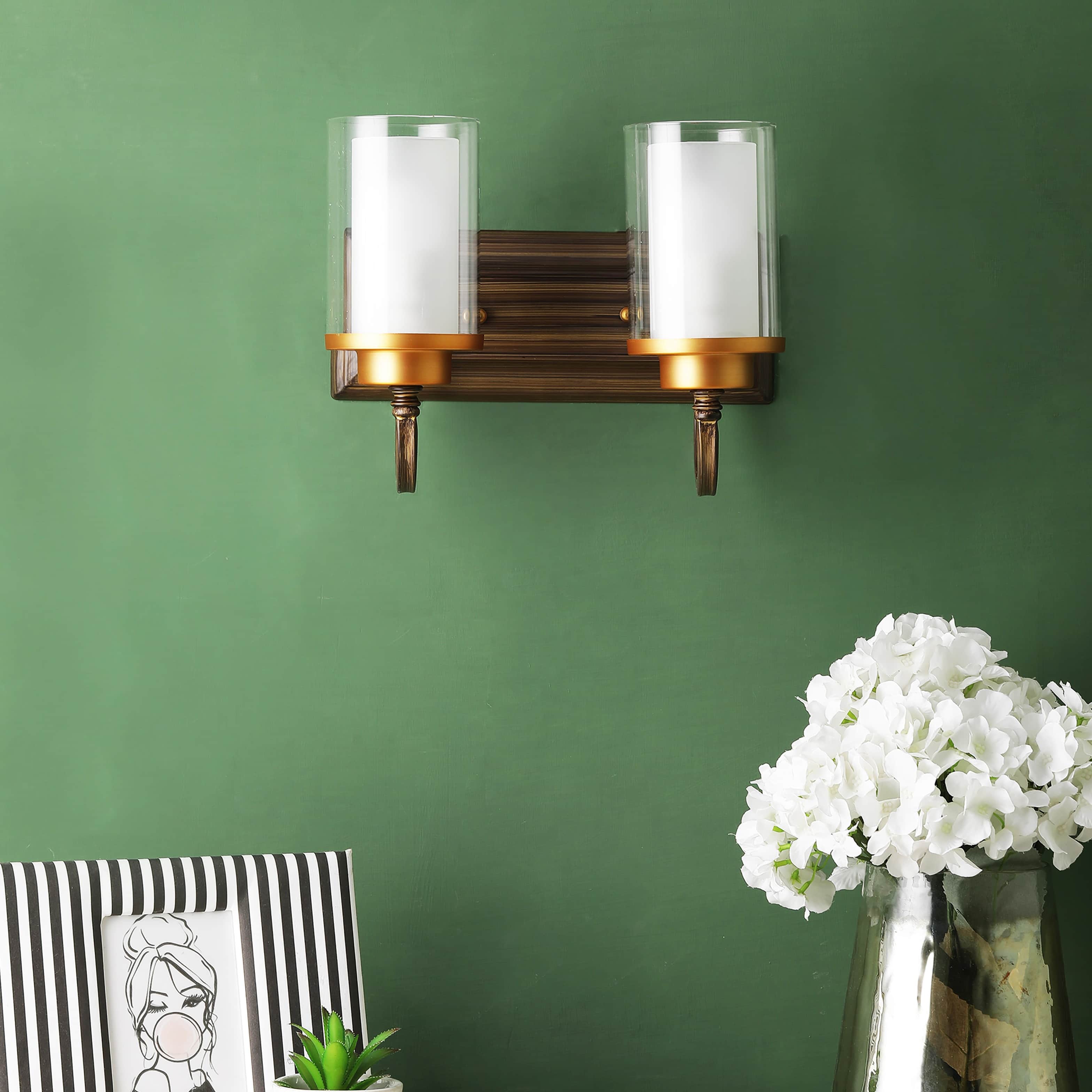 Brown Glass Wall Sconces - S-178-2W - without Bulb - right_view