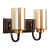 Brown Glass Wall Sconces - S-178A-2W - without Bulb - photo