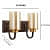 Brown Glass Wall Sconces - S-178A-2W - without Bulb - top_view
