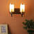 Brown Glass Wall Sconces - S-178A-2W - without Bulb - rear_view
