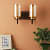 Brown Glass Wall Sconces - S-178A-2W - without Bulb - left_view
