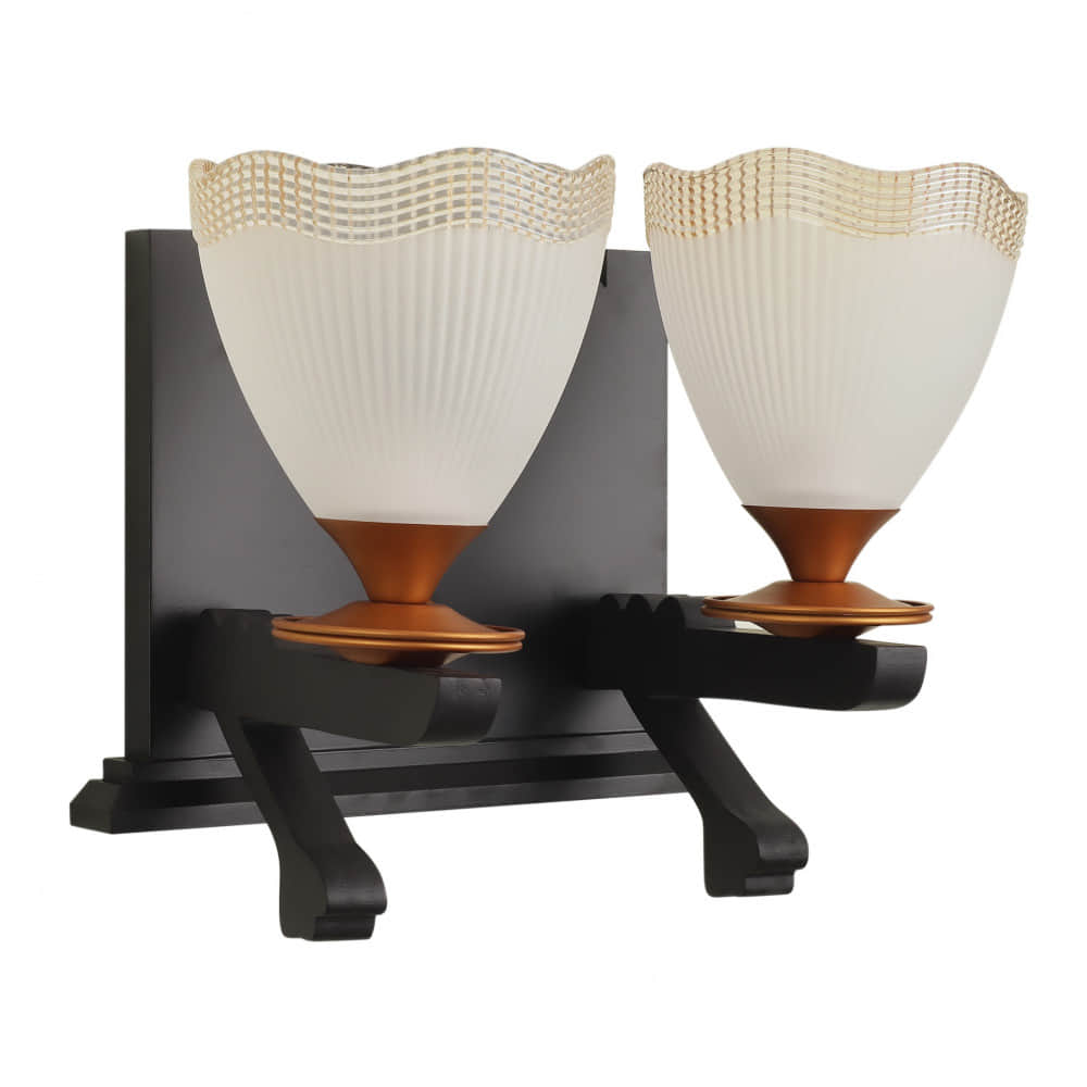 Black Glass Metal Wall Sconces  S-210-2W - without Bulb - photo