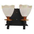 Black Glass Metal Wall Sconces  S-210-2W - without Bulb - front_view