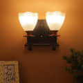 Black Glass Metal Wall Sconces  S-210-2W - without Bulb - right_view
