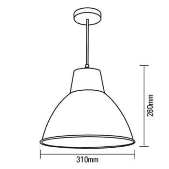 12 W Indoor Hanging Light LHL203 - bottom_view