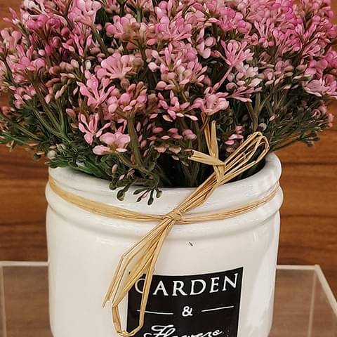 White Ceramic Small Flower Planter