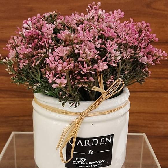 White Ceramic Small Flower Planter