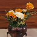 Small Metal Flower Stand Planter - top_view