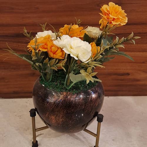 Small Metal Flower Stand Planter