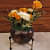 Small Metal Flower Stand Planter - left_view